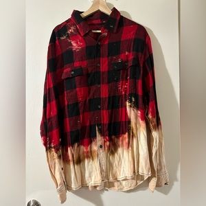 Dipped magic flannel top